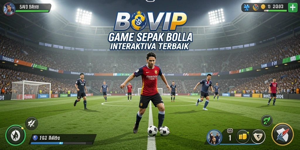 Tampilan gameplay menarik dalam B8VIP dengan aksi sepak bola seru.