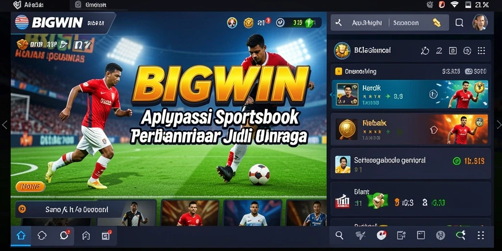 Gameplay Sportsbook BIGWIN menampilkan taruhan olahraga yang seru dan interaktif.