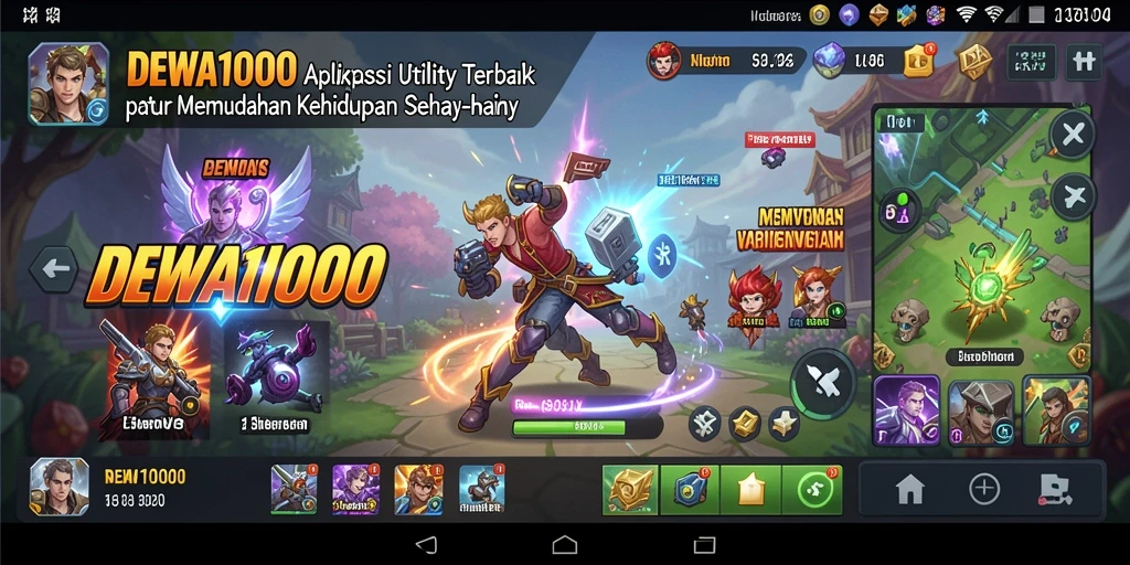 Screenshot utama DEWA1000 menampilkan fitur Utility yang mudah digunakan.