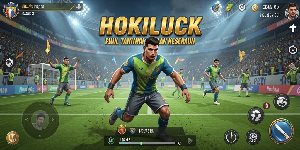Screenshot HOKILUCK menampilkan aksi seru dalam pertandingan olahraga.