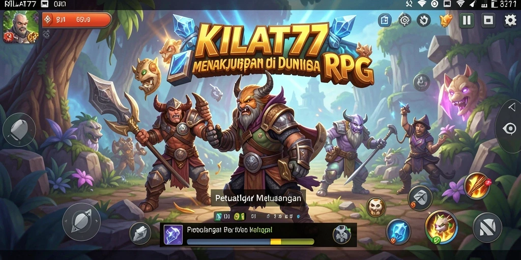 Tampilan screenshot KILAT77 yang menunjukkan aksi petualangan RPG.