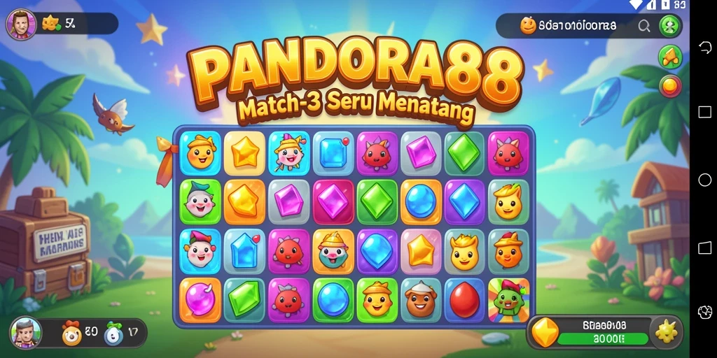 Gameplay Match-3 yang seru dan menantang di PANDORA88.