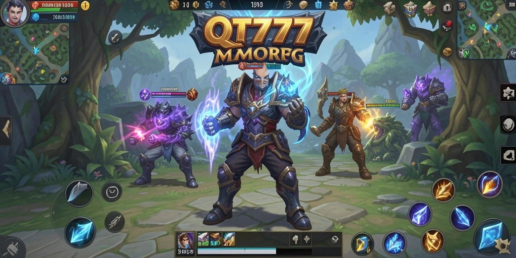 Tampilan gameplay seru dari QT777 dalam dunia MMORPG.