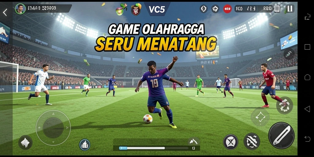 Tampilan gameplay VC5 yang menampilkan aksi olahraga yang mendebarkan.