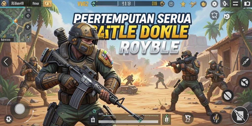 Tampilan seru dari gameplay Battle Royale di VV62.