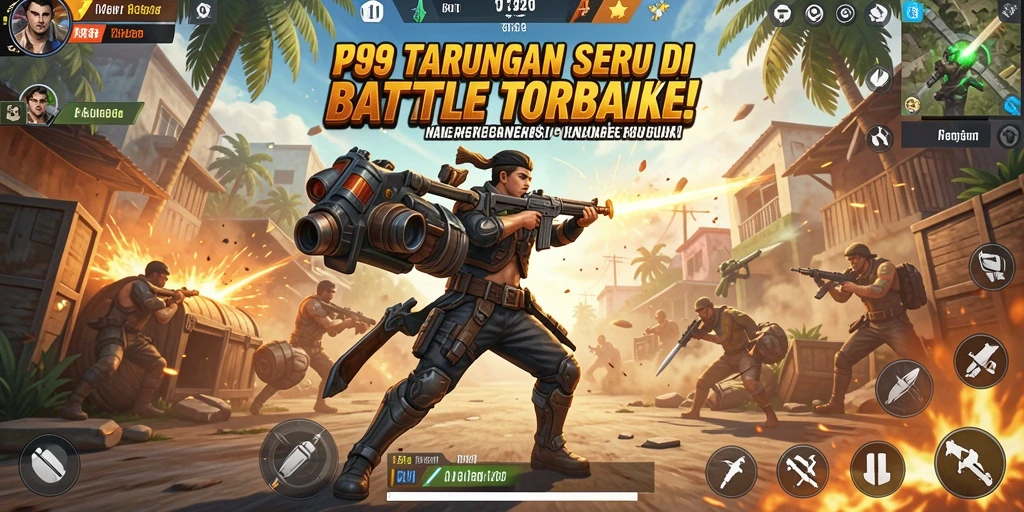 Gameplay Y89 yang seru dan mendebarkan dalam aksi Battle Royale.